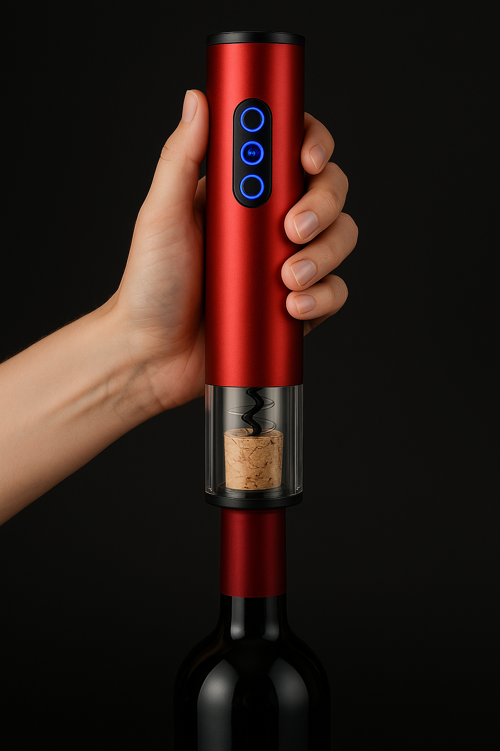Abridor de vinho elétrico original, saca-rolhas, abridor de garrafa de vinho automático, sem fio, com cortador de folha e rolha de vácuo, ferramentas de bar