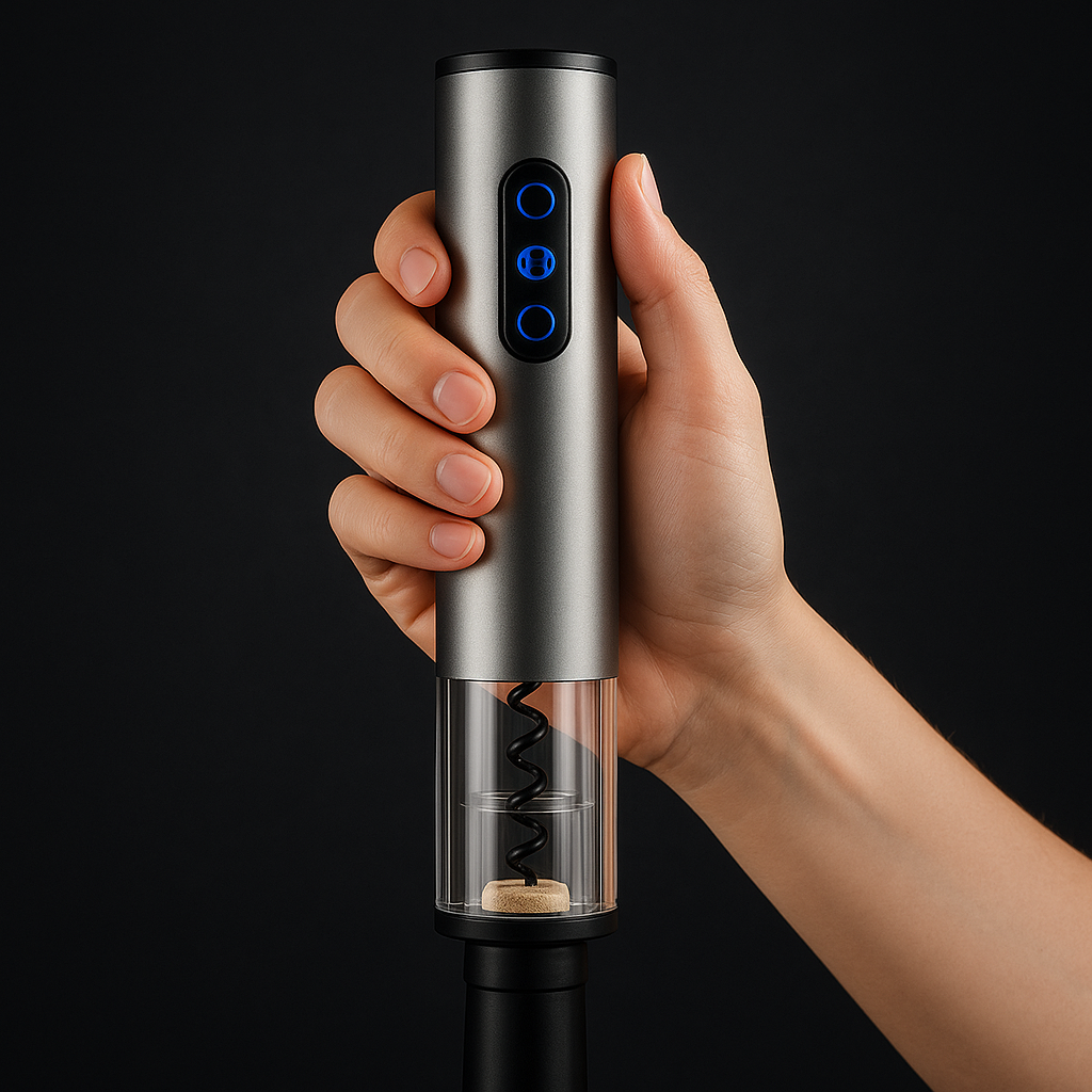 Abridor de vinho elétrico original, saca-rolhas, abridor de garrafa de vinho automático, sem fio, com cortador de folha e rolha de vácuo, ferramentas de bar