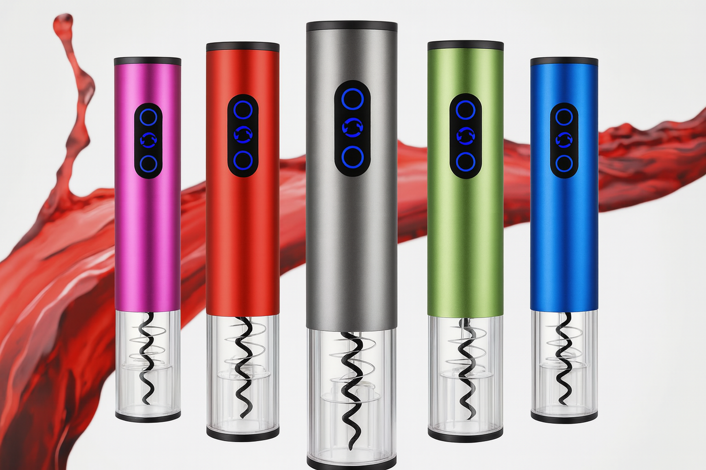 Abridor de vinho elétrico original, saca-rolhas, abridor de garrafa de vinho automático, sem fio, com cortador de folha e rolha de vácuo, ferramentas de bar